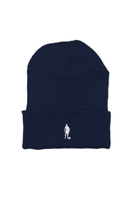 Football Man Reverse Color Beanie- NAVY