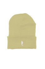 Football Man Reverse Color Beanie- Khaki