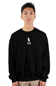 Black heavy crewneck sweatshirt