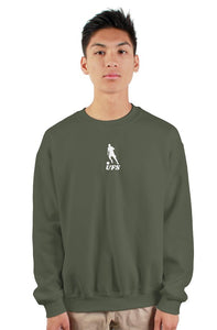 Green heavy crewneck sweatshirt